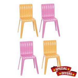 Replacement Parts for Inspired by Barbie Malibu House Playset - FXG57 ~ Replacement Chairs - 2 Orange and 2 Pink