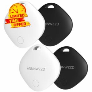 ANNNWZZD Tags 4 Pack Air Tracker Item Finders with Apple Find My (iOS Only) Track your Keys