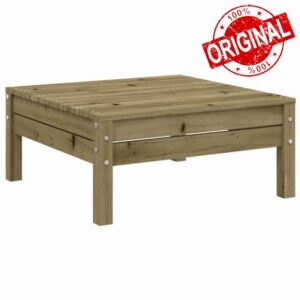 idaXL Garden Footstool Impregnated Pine Wood - Weather-Resistant Ottoman/Seat/Table for Patio