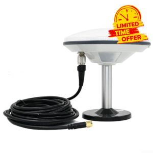 Emiif GNSS Surveying Antenna With LNA QT151+M90SD+Cable SMA High Gain RHCP Polarization(QT151+M90SD+Cable SMA)