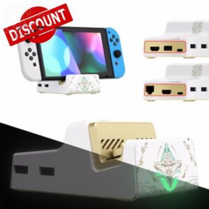 eXtremeRate AiryDocky DIY Kit Glow in Dark Replacement Case for Nintendo Switch Dock
