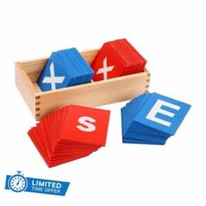Perfeclan Sandpaper Letters Preschool Toy Storage Box Language Teaching Early Learning Toy Montessori for Ages 0-3 Years Boy Girl Kids