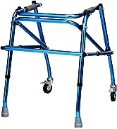 SPOTRAVEL Lightweight Walking Frame, Height Adjustable Rollator Walker with Wheels and Non-Slip F...