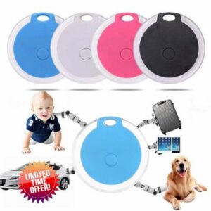 Mini Item Finder GPS Tracking Device New Upgrade Bluetooth 5.0 Intelligent Anti-Lost Free App Item Finder Portable Locator for Kids Pet Luggages Wallet (Black)