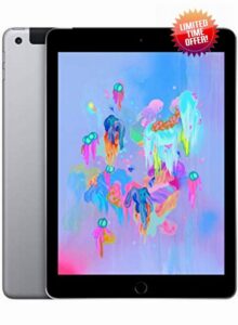 Apple iPad 9.7 (6th Gen) 32GB Wi-Fi + Cellular - Space Grey - Unlocked (Renewed)