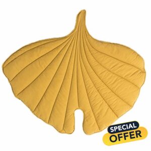 Laqerjc Baby Leaves Carpet Baby Leaves Carpet Play Sleeping Mat Crawling Blanket Cotton Soft Yellow Pad