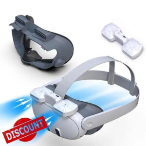 BeisDirect VR Face Cover for Meta Quest 3 VR Headset Facial Interface Radiator Cool Mask Widen Face Eye Pad Replacement for Quest 3 Accessories