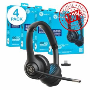 JLab Go Work 2nd Gen Wireless Headsets with Microphone for Laptop