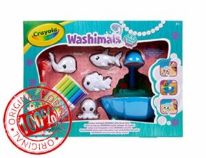 CRAYOLA Washimals Pets - Ocean Lagoon Playset | Colour Your Own Washimal Pets Again and Again | Includes 6 Washable Markers | Ideal for Kids Aged 3+
