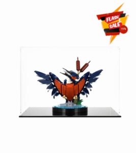 NOVDA Acrylic Display Case for LEGO Icons Kingfisher Bird 10331