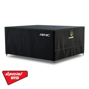 AWNIC Garden Furniture Cover Waterproof with Hooks Heavy Duty 420D Oxford