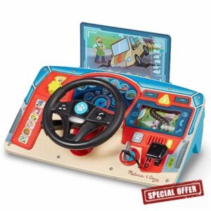 Melissa & Doug - Paw Patrol Wooden Dashboard and Steering Wheel