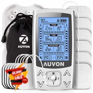 AUVON Dual Channel TENS EMS Machine for Pain Relief