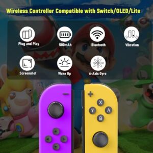 Replacement Left/Right Controller for Switch with Motion Control/6-Axis Gyro/Dual Vibration/Wake-up Function/Screen Capture