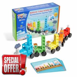 Learning Resources HM96094-UK MathLink Cubes Activity Set Numberblocks Express Train