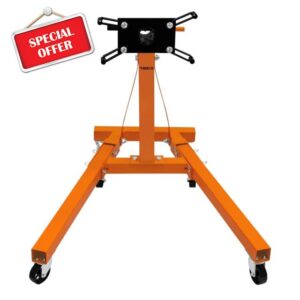 Engine Gearbox Support Stand 900kg 2000LBS Folding Legs Heavy Duty Swivel Transmission 360 Degree Rotation 810mm Work Height 6 Wheels 2 Brakes 4 Mounting Arms Professional Car Trolley Garage Workshop