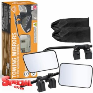 Xtremeauto Caravan Towing Mirrors - Universal Wing Mirror Extensions Attachments For Cars