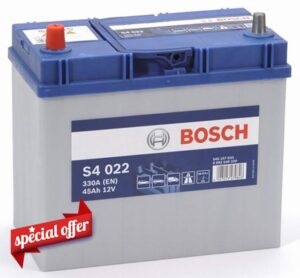 Bosch S4022 - car battery - 45A/h - 330A - lead-acid technology - for vehicles without Start/Stop system - Type 155