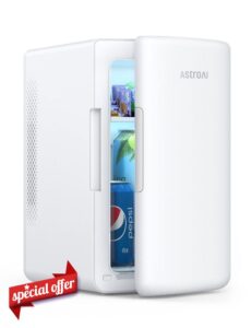 AstroAI Mini Fridge 6 Litre / 8 Can | Cooler and Warmer | AC/DC | Small Fridge for Bedrooms