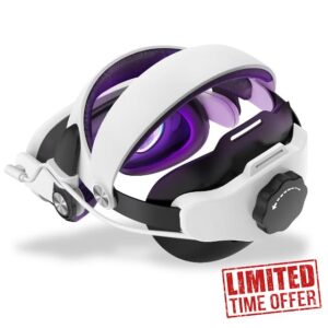 ARCELI Head Strap with Battery Compatible with Quest 3 - Adjustable 6000mAh Battery Strap with One-Button Retractable &Adjustment