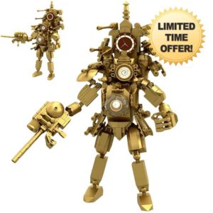 Skibid Toilet Series Upgraded Titan Clock Man Building Blocks