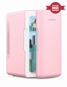 AstroAI Mini Fridge 6 Litre / 8 Can | Cooler and Warmer | AC/DC | Small Fridge for Bedrooms