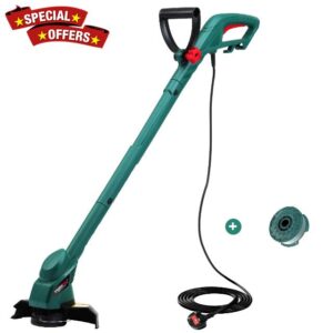 POSENPRO 350W Grass Trimmer Corded 23cm AC Electric String Trimmer Lawn Trimmer Garden Strimmer Grass Cutter Machine Line Trimmer for Brake Disassembly Garden Tools