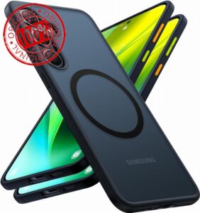 TORRAS for Samsung S24 Plus Case with Magsafe [12FT Military Shockproof] [Safe & Fast Charging] [Slim Fit Velvety Touch] Matte Translucent Anti-Scratch Samsung Galaxy S24 Plus Case Thin Cover Black