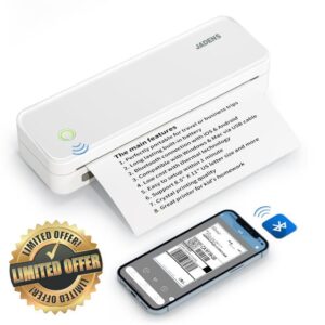 JADENS Portable Printers Wireless for Travel