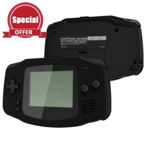 eXtremeRate IPS Ready Upgraded Black Soft Touch Replacement Shell Full Housing Cover & Black Screen Lens for Gameboy Advance - Compatible with Both IPS & Standard LCD - Without Console & IPS Scree