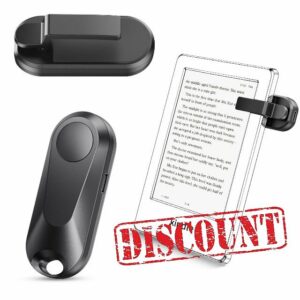 Sycelu K2 RF Remote Control Page Turner for Kindle Paperwhite Accessories Ipad Reading Kobo Surface Comics/Novels iPhone Tablets Android Taking Photos Camera Video Recording Remote (Black)