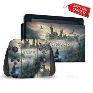 Head Case Designs Officially Licensed Hogwarts Legacy Key Art Graphics Vinyl Sticker Gaming Skin Decal Cover Compatible With Nintendo Switch Console & Dock & Joy-Con Controller Bundle