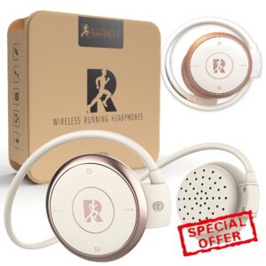 Running Headphones designed by Runners - Wireless Bluetooth V5.0 Neckband Earphones for Sport Exercise Jogging Gym Workout Marathon Headphones for Running