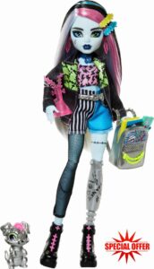 Monster High Frankie Stein Doll in Denim Jacket and Shorts