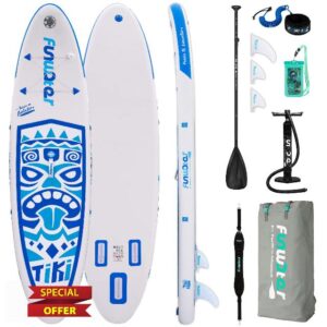 FunWater Inflatable Stand UP Paddle Board Ultra-Light Green Pink Everything Included ISUP