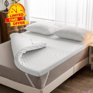 3 Inch Memory Foam Mattress Topper Small Double Bed-7.5cm Thickness Mattress Topper for Back Pain Relief with Washable Bamboo Cover (Small Double-120x190cm)