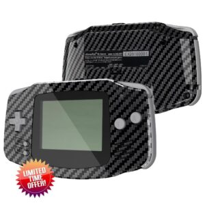 IPS Ready Upgraded eXtremeRate Graphite Carbon Fiber Replacement Shell Full Housing Cover Buttons for Gameboy Advance GBA - Compatible with Both IPS & Standard LCD - Console & IPS Screen NOT Included