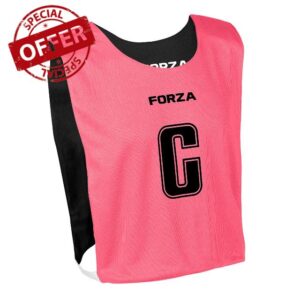 FORZA Pro Reversible Netball Bibs [Pack of 7] | 2-in-1 Design with 5 Colour Combinations - Ideal for Schools & Sports Clubs