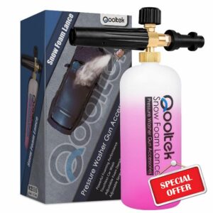 Qooltek Adjustable Foam Cannon 1 Liter Bottle Snow Foam Lance Soap Dispenser Nozzle for Karcher K Series K2 K3 K4 K5 K6 K7 Pressure Washer Accessories[Energy Class A+]            [Energy Class A+]