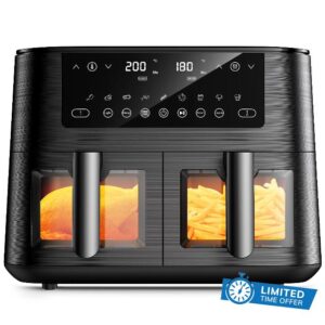 Dual Air Fryer with Visual Window
