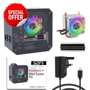 GeeekPi Mini Tower Kit with PD 27W Power Supply for Raspberry Pi 5