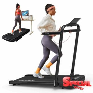 Mobvoi Home Treadmill SE 3 in 1 Foldable Treadmill for Home Walking Pad 2.5 HP Compact Portable folding Under Desk Running Walking Machine with Remote Control LED Display for Home Office 12 km/h