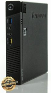 Lenovo ThinkCentre M93p Tiny USFF Desktop PC - Quad Core i5-4590T 8GB 256GB SSD WiFi Windows 10 Pro Desktop PC Computer (Renewed)