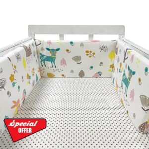 Aocase Baby Cot Bumper Bed Bumper One Piece Anti Collision Bed Bumper for Children Soft and Comfortable Edge Protection Baby Cot Bumper