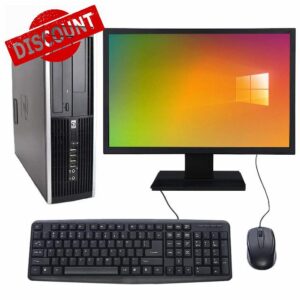 Complete set of 19in Monitor and HP 8300 SFF Quad Core i5-3470 8GB 500GB WiFi Windows 10 64-Bit Desktop PC Computer (Renewed)
