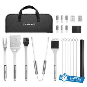VonHaus BBQ Tool Set with Case