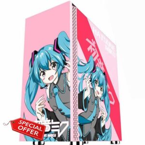 Mannajue Hatsune Miku Mid Tower Gaming Case