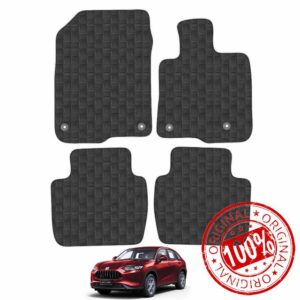 Car Mats for Honda ZR-V 2023 to Present Car Floor Mats Premium Rubber Tailored Fit Set Accessory Black Custom Fitted 4 Pieces with Clips - Anti-Slip Backing