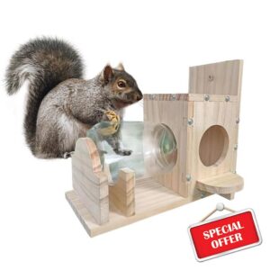 Wooden Squirrel Feeder