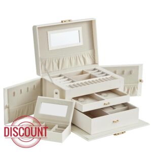 SONGMICS Jewellery Box 3 Layers